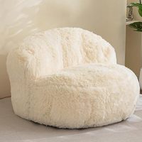 Sofa ruang tamu besar bulu palsu bulat, Sofa malas hanya dengan saku
