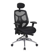 Chaise de bureau ergonomique pivotante moderne incassable en maille avec appui-tête