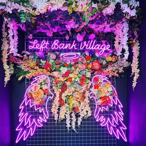 Signe au néon ailes et halo, décoration de photographie de Cosplay, salon de beauté professionnel, design lumineux d'événements de <span class=keywords><strong>vacances</strong></span> pour la décoration murale - Product Image 6