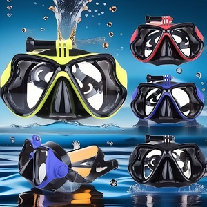Máscara de buceo con lente de vidrio templado de visión amplia antivaho profesional caza en el mar pesca <span class=keywords><strong>Go</strong></span>-Pro esnórquel buceo libre - Product Image 6