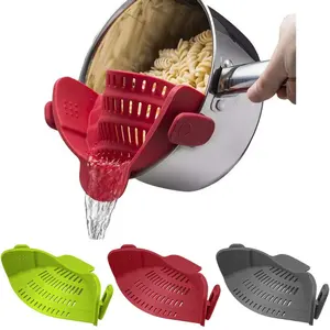 Phù Hợp Với Tất Cả Các Nồi Và Bát Silicone Snap 'N Strain Strainer Clip Trên Bộ Lọc