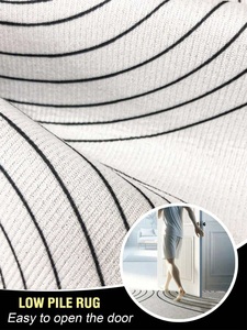 花柄玄関フロアマット洗濯機で洗える滑り止めクッションクリスタルベルベット装飾エリアラグ - Product Image 5