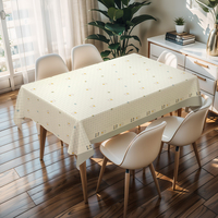 Nappe rectangulaire en PVC gaufré blanc RNPT, rouleau de nappe antidérapante en plastique pour table, idéale pour événements et repas en extérieur