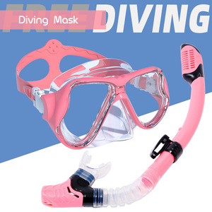 Ensemble de masque de plongée en silicone pour adulte avec tuba entièrement étanche et anti-buée, équipement de natation pour sports d'été - Product Image 3