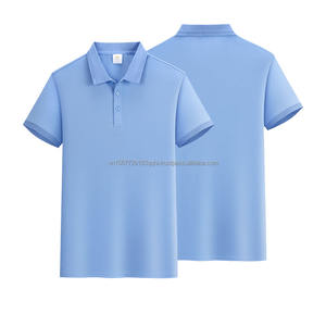 เสื้อกอล์ฟผ้าถักคุณภาพสูง ระบายอากาศได้ดี สำหรับฤดูร้อน ไซส์ใหญ่ ทรงทางการ ไม่ยับ แห้งเร็ว ผลิตจากโพลีเอสเตอร์ 100% - Product Image 2