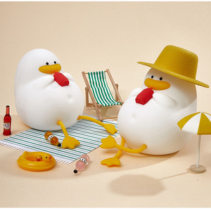Veilleuse canard LED en silicone Mini lampe canard rechargeable Atmosphère de bureau <span class=keywords><strong>créative</strong></span> pour chambre à coucher Vacances Cadeau de vacances - Product Image 2