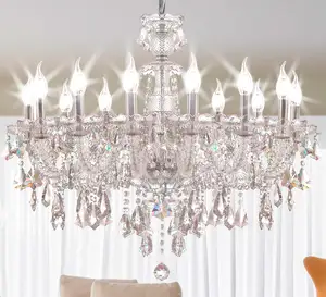 Chrome Plated 12 Lights Crystal Chandelier Candle Pendant Lamp Ceiling lighting for Living Dining room