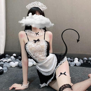 Vestido de Mucama Sexy y Erótico de Alta Calidad, Disfraz de Mucama con <span class=keywords><strong>Delantal</strong></span> Francés para Juegos de Adultos - Product Image 2