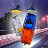 DZKJJG Lampe de signalisation de sécurité routière portable rechargeable à LED, lumière clignotante rouge et bleue pour épaule