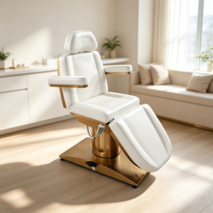 Cama de Masaje Eléctrica de Lujo Moderna para SPA y Salón, con 4 Motores, Silla Cosmética Giratoria Dorada, Cama Eléctrica de Belleza y Estética - Product Image 2