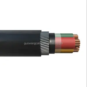 Câble d'alimentation 600/1000V 4x16 mm2 conducteur en cuivre solide/Flexible isolation XLPE SWA AWA gaine PVC/PE blindée