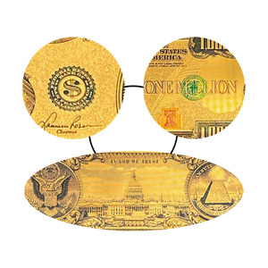 Banconota Souvenir Personalizzata <span class=keywords><strong>da</strong></span> 1.000.000 <span class=keywords><strong>Dollari</strong></span> in Foglia d'Oro con Statua della Libertà in Plastica - Product Image 6