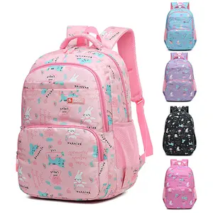 Factory Outlet Mochila phong cách mới Ba lô cho thanh thiếu niên ba lô túi đi học cô gái túi đi học với màu hồng