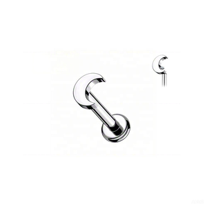 Piercings de Titanio F136 con Rosca Interna, Joyería para Cartílago con Forma de Corazón, Estrella, Luna y Flor - Product Image 6