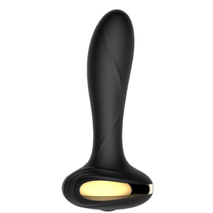 Tapón Anal de Silicona de Grado Alimenticio Negro, Juguete Sexual para Adultos con Vibración de 10 Velocidades, 100% Impermeable para Uso Íntimo - Product Image 1