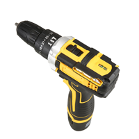 Perceuse à percussion au lithium 12V jaune, ensemble 3 fonctions, perceuse rechargeable domestique alimentée par une nouvelle technologie, personnalisable OEM