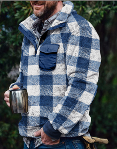 Suéter Cárdigan Cruzado de Doble Cara con Estampado Escocés Europeo Americano, Moda de Invierno - Product Image 6