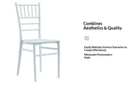 Chaises empilables en bois de pin de haute qualité pour banquets d'hôtel - Design inspiré des chaises Chiavari pour mariages, conférences, dîners élégants, coton