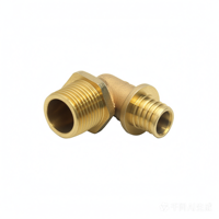 Raccord coulissant à compression en laiton forgé à filetage extérieur, utilisé pour les conduites d'eau PEX