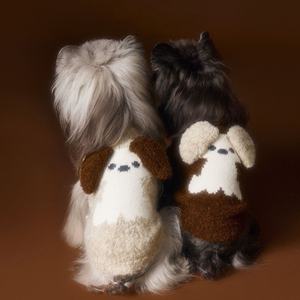 סוודר לכלב עם דוגמת אוזניים תלת-ממדית, עשוי צמר+אקריליק+פוליאסטר, נושם, רך, עם שרוולים קצרים - Product Image 3