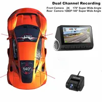 2025 3 ''4K Dual Dash Cam - GPS/WiFi, Vision nocturne, Mode stationnement, Enregistrement en boucle pour une protection de 24/7