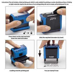 Tampon de bureau en plastique auto-encreur de qualité supérieure, série de polices 4911 4912 4913, impression numérique à encre automatique - Product Image 5