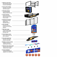 Vente en gros usine économique : Machine de jeu d'arcade de tir au basket-ball à monnayeur pour intérieur, modèle Street Hoops électrique en métal, version anglaise