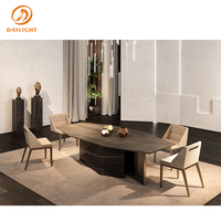 Bricolage à faire soi-même, table de luxe moderne, 6 sièges, en verre trempé hexagonal, pour banquet, ensemble de tables pour mariage