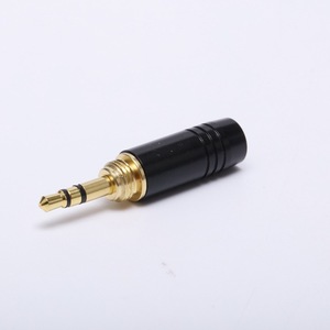 Connecteur audio 3,5 mm Jinsanhu T827 à 3 broches, noir, isolé, bornes à souder, jack stéréo blindé - Product Image 2