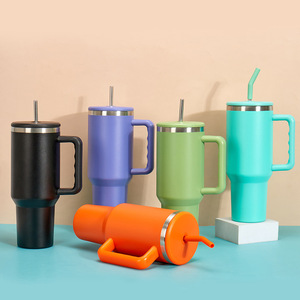 Borge 40oz Leak-proof hai lớp thăng hoa thép không gỉ chân không cách nhiệt du lịch <span class=keywords><strong>Mug</strong></span> với xử lý và rơm Nắp - Product Image 3