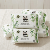 Lingettes en bambou personnalisées avec logo OEM, vente en gros, extra épaisses, douces, à couvercle rabattable, jetables, pour les mains, la bouche et les bébés