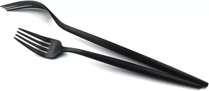 Chất Lượng Hàng Đầu 18/10 Thép Không Gỉ Matte Đen Dao Kéo <span class=keywords><strong>Flatware</strong></span> Set, Nhà Bếp Cutipol Chải Silverware Spoon Fork Steak Knife - Product Image 3