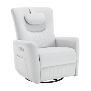 <span class=keywords><strong>Canapé</strong></span> inclinable à bascule électrique simple en similicuir respirant avec <span class=keywords><strong>angle</strong></span> <span class=keywords><strong>d</strong></span>'inclinaison de 155 ° - Product Image 3