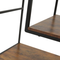 Table d'imprimante mobile avec roulettes pour le rangement et l'organisation du bureau à domicile, étagère pour ordinateur de bureau et déchiqueteuse - Brun rustique