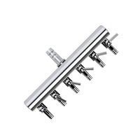Vanne de distribution d'air réglable et durable en métal 4mm/6mm/8mm pour pompes à oxygène de aquarium