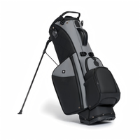 Sac de golf imperméable en cuir PU avec fermeture éclair, portable et durable, 14 compartiments pour clubs, accessoires de golf personnalisables