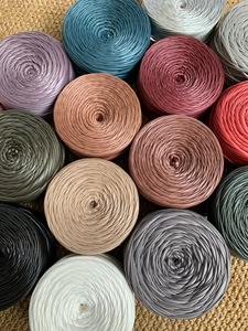 Wholesale <b>100</b>% <b>Polyester</b> Nappa Leather T-shirt <b>Yarn</b> for Hand Knitting 200g/pc - Product Image 6