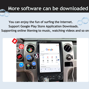 Radio estéreo para auto para F150 2013 2014 con Carplay inalámbrico, pantalla táctil de 12.1 pulgadas, GPS, navegación, reproductor multimedia, unidad principal - Product Image 6