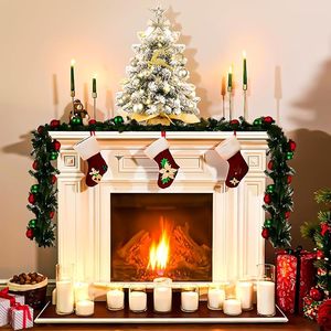 Mini Albero <span class=keywords><strong>di</strong></span> <span class=keywords><strong>Natale</strong></span> Artificiale Pre-Illuminato con Effetto Neve per Decorazione Casa e Ufficio - Product Image 3