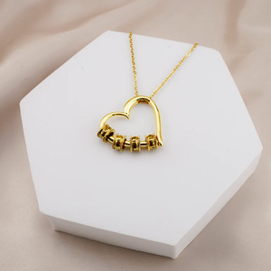 Collier personnalisé Meilleure maman, carte personnalisée avec texte, pendentif en cuivre en forme de cœur, perles gravées, bijoux classiques et significatifs, cadeau pour la fête des mères - Product Image 6