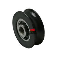 Rueda de Nylon y Aluminio con Rodamientos para Reemplazo, Diámetro 20mm, R-15, R15, Garrucha