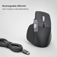 Mouse Nirkabel Ergonomis Senyap Isi Ulang USB untuk Tangan Kanan, Pengguliran Super Cepat untuk Laptop, Tablet, PC, Notebook - Stok Tersedia