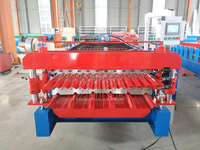 Machine de formage à rouleaux à double couche pour profilés en acier IBR, contrôle automatique par PLC, machine de formage à rouleaux à double couche
