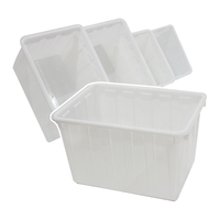 160 #   Conteneurs en plastique PE blancs rectangulaires de haute qualité, durables, écologiques, empilables, pour réservoir d'eau, stockage de poissons, personnalisables