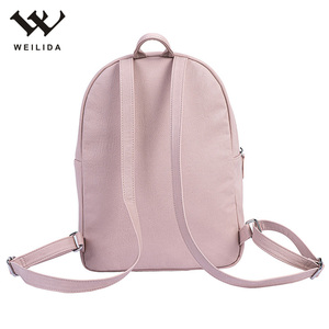 Màu Hồng Giải Trí Ba Lô Nhà Sản Xuất Bán Buôn Trở Lại Gói Tùy Chỉnh Thiết Kế Giá Rẻ Mini Thời Trang Không Thấm Nước PU Phụ Nữ Phụ Nữ Dây Kéo Weilida - Product Image 2