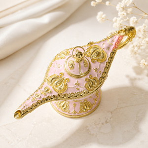 Groothandel Aladdin's Magische Lamp wierookbrander metaal handwerk in macaronkleur van Aladdin's Magische Lamp voor hotels en bruiloften - Product Image 5