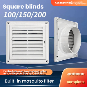 <span class=keywords><strong>Grille</strong></span> d'aération carrée en plastique ABS avec filtre intégré pour système <span class=keywords><strong>de</strong></span> ventilation d'air frais - Product Image 6