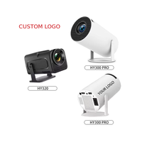 Mini projecteur portable HY300 Pro à courte focale, Android 11, 2 Go de RAM, 16 Go de ROM, 160 lumens ANSI, compatible 4K, mise au point manuelle, cinéma maison