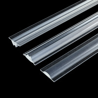 Bande de lentilles LED en acrylique, lentille optique PMMA givrée, couvercle de projecteur extrudé, modèle PL185, 10-200mm, sur mesure