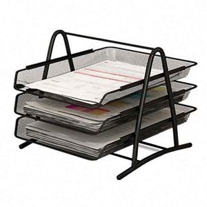 Organizador de Escritorio de Malla de 3 Niveles para Documentos y Cartas, Precio Bajo de Fábrica China - Product Image 1